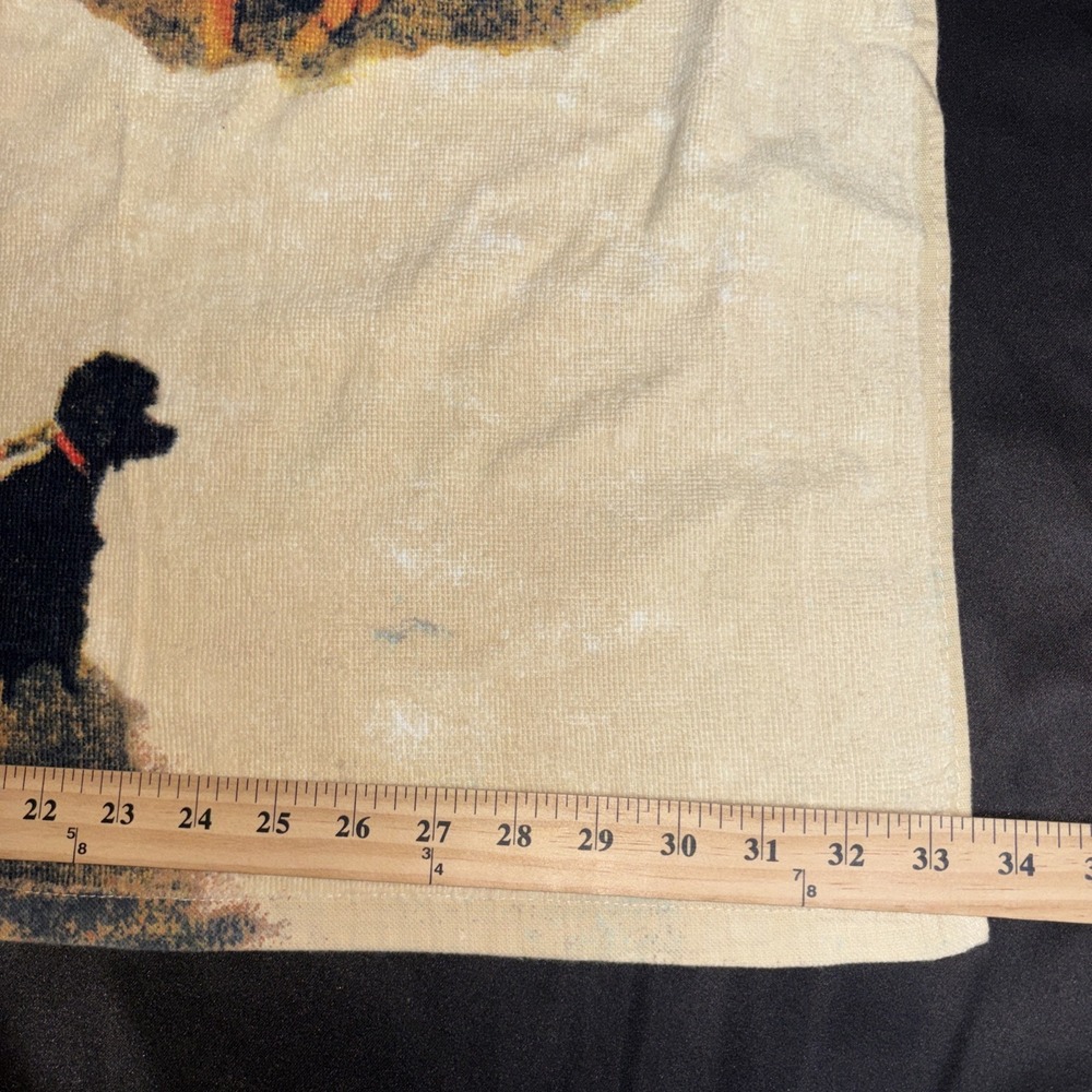 VTG Rare Beach Towel Norman Rockwell Saturday Evening Post Beach Scene 58X33 - Picture 12 of 15
